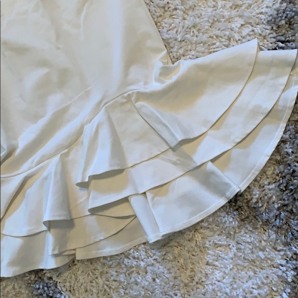 White Ruffle Mini Dress - Picture 2 of 4